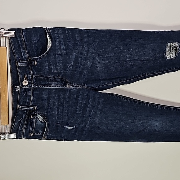 Gap dark wash 27x28 stretch skinny jeans - Picture 2 of 8